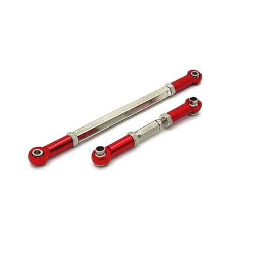 YONMFRDS RC Autoteile Für MN Für MN82 Für LC79 Für MN78 Für 1/12 Aluminium Legierung Stärkere Stee Link Stange Stärkere Stee Linkage Krawatte Stange(Red) von YONMFRDS