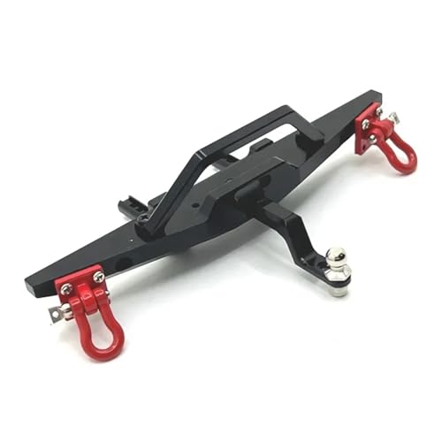YONMFRDS RC Autoteile Für MN128 Für MN86 Für G500 Für 1/12 RC Auto Upgrade Teile Zubehör Metall Vorderen Und Hinteren Stoßfänger Mit Schlepptau Haken(Black,B) von YONMFRDS