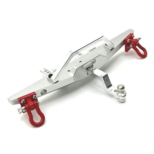 YONMFRDS RC Autoteile Für MN128 Für MN86 Für G500 Für 1/12 RC Auto Upgrade Teile Zubehör Metall Vorderen Und Hinteren Stoßfänger Mit Schlepptau Haken(Silver,B) von YONMFRDS