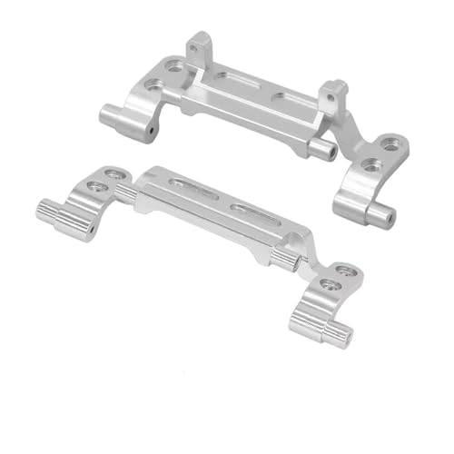 YONMFRDS RC Autoteile Für MN168 Für MN78 Für 1/12 Fernbedienung Auto 2 Stück Metall Vorder- Und Hinterachse Spurstange Für Sitz Spurstangenhalterung Spurstangenbasis Geeignet(Silver) von YONMFRDS