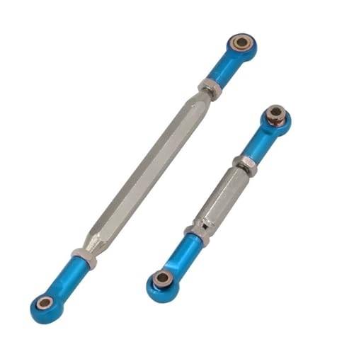 YONMFRDS RC Autoteile Für MN78 1/12 RC Auto Ersatzteile Metall Upgrade Teile Ersatz Lenkstange Spurstange Verbindungsstange Schrauben Set RC Auto Zubehör(Blue) von YONMFRDS