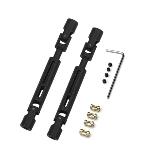 YONMFRDS RC Autoteile Für MN78 MN168 MN82 Metallantriebswelle CVD Antriebswelle Mit 3 Mm Bis 4 Mm Wellenhülse 1/12 RC Auto Upgrade Teile Ersatz RC Auto Zubehör(Black) von YONMFRDS