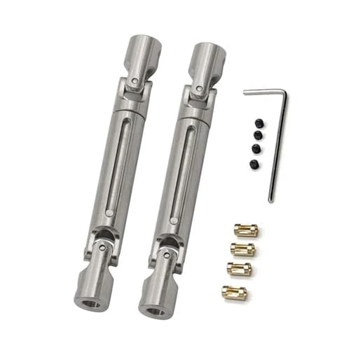 YONMFRDS RC Autoteile Für MN78 MN168 MN82 Metallantriebswelle CVD Antriebswelle Mit 3 Mm Bis 4 Mm Wellenhülse 1/12 RC Auto Upgrade Teile Ersatz RC Auto Zubehör(Silver) von YONMFRDS