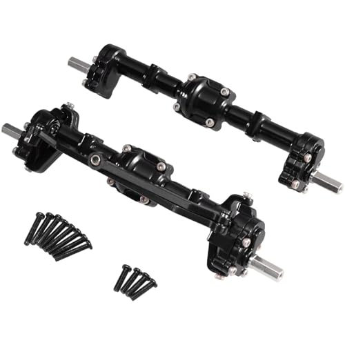 YONMFRDS RC Autoteile Für MN82 Für LC79 Für MN78 98 99S V2 1/12 Modell Vollmetall Vorder- Und Hintertürbrücken RC Auto Upgrade Zubehör Und Teile(Black,A Set) von YONMFRDS
