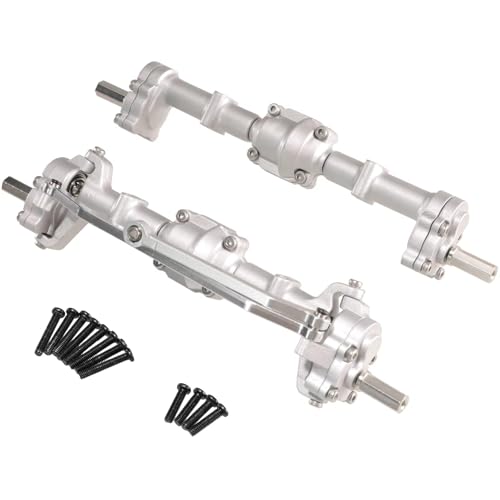 YONMFRDS RC Autoteile Für MN82 Für LC79 Für MN78 98 99S V2 1/12 Modell Vollmetall Vorder- Und Hintertürbrücken RC Auto Upgrade Zubehör Und Teile(Silver,A Set) von YONMFRDS