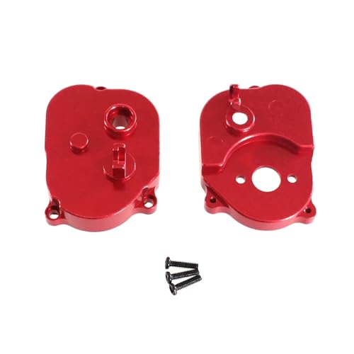 YONMFRDS RC Autoteile Für MN82 Für LC79 Für MN78 Für MN168 Für MN99s Für V2 1/12 RC Auto Metall Mittelwellenkasten Getriebeabdeckung Upgrade Getrieberahmen(Red) von YONMFRDS