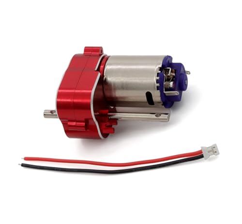 RC Autoteile Für MN82 MN78 1/12 RC Auto Upgrade Teile Zubehör Metall Getriebe Getriebe Motor Getriebe Box Mit Metall Getriebe Ersatz Zubehör(Red) von YONMFRDS