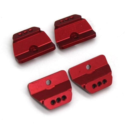 YONMFRDS RC Autoteile Für Mang NIU Für MN168 MN78 Ersatz Vorne Hinten Stoßdämpfer Klammern RC Auto Zubehör Fernbedienung Auto Metall Upgrade Teile(Red) von YONMFRDS