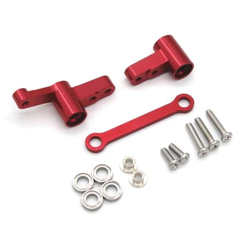 YONMFRDS RC Autoteile Für Mjx 14210 14209 Für 1/14 Fernbedienung Auto Metall Upgrade Kipphebel Lenkung Tasse Spurstange Stoßdämpfer Rahmen Teile(Red11) von YONMFRDS