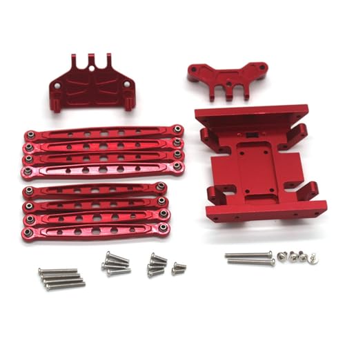 YONMFRDS RC Autoteile Für Mn128 MN86S Babos Für G500 RC Vorne Hinten Zugstange Sitz Grundplatte Welle Box Basis Set Dekoration Zubehör Modifikation RC Auto Teile(Red) von YONMFRDS