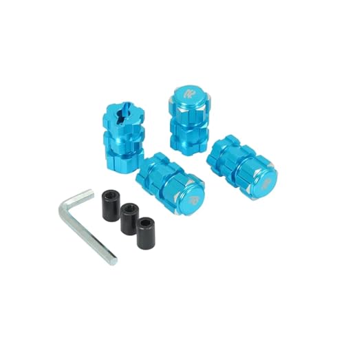 YONMFRDS RC Autoteile Für Monster Truck Für Maxx 89076-4 1/10 RC 4Pcs Metall 17mm Hex Radnaben Keil Koppler Adapter Breite Upgrade Teile(Blue) von YONMFRDS