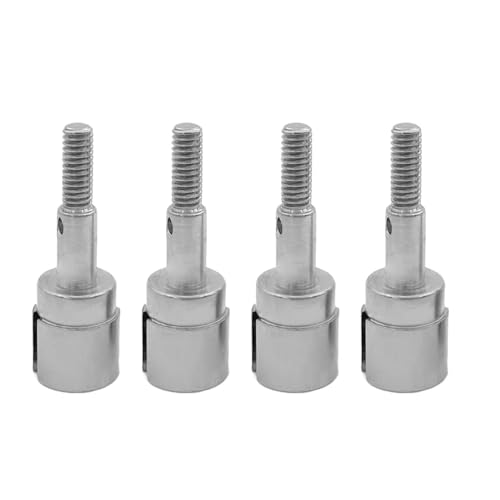 YONMFRDS RC Autoteile Für Redcat Für Volcano Für EPX Pro Für Monster Truck Brontosaurus Für HSP 02033 94103 94107 94111 1/10 RC Auto 4 PCS Stahl Radzapfen Achse Teile(Silver) von YONMFRDS