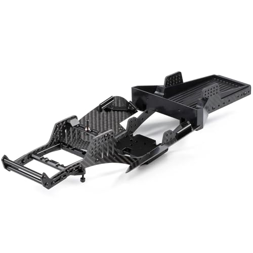 RC Autoteile Für SCX10 Für AR44 AR45 Für Capra Für TRX4 H4 1/10 Für LCG Chassis Kit Mit Geformt Hinten Stamm Dual Servo Mount Links Getriebe Kit RC Crawler Auto Teile(Chassis Kit) von YONMFRDS