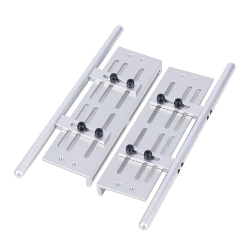 YONMFRDS RC Autoteile Für SCX10 II 90046 Für Wrangler Für TRX4 TF2 1/8 1/10 Für Rock Sliders Einstellbare Pedal Side Step Board Dekoration Modifikation RC Crawler Upgrade Teil(Silver) von YONMFRDS