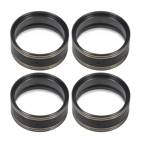 YONMFRDS RC Autoteile Für SCX10 II Für Capra Für TRX4 Für Element Für Enduro 95g Beadlock Gewichte Passt 1,9 Zoll Rad Felgen RC Upgrade Teile Zubehör(Black,4pcs) von YONMFRDS