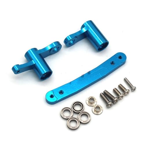 YONMFRDS RC Autoteile Für SCY 16101 16102 16103 16104 16106 16201 Für JJRC C8805 1/16 Ersatz RC Metall Upgrade Teile Lenkung Gruppe Teile Fernbedienung Fahrzeuge Zubehör(Blue) von YONMFRDS
