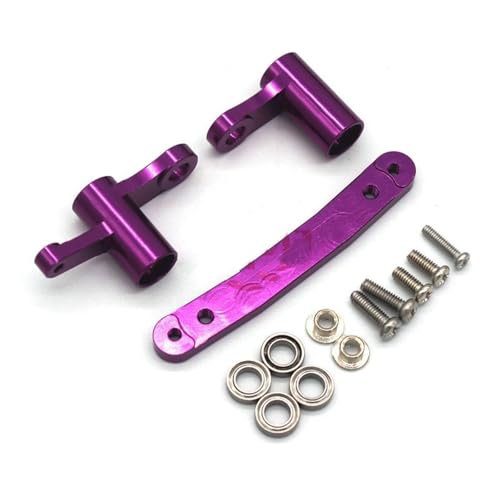 RC Autoteile Für SCY 16101 16102 16103 16104 16106 16201 Für JJRC C8805 1/16 Ersatz RC Metall Upgrade Teile Lenkung Gruppe Teile Fernbedienung Fahrzeuge Zubehör(Purple) von YONMFRDS