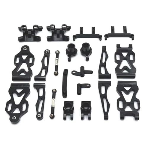 YONMFRDS RC Autoteile Für SCY 16101 16102 16103 16104 16106 16201 Für JJRC Für 1/16 Rc Autoteile Metall-Upgrade Und Modifikationssatz Für Gefährdete Teile(Black) von YONMFRDS