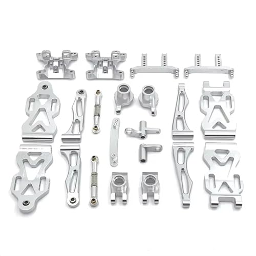YONMFRDS RC Autoteile Für SCY 16101 16102 16103 16104 16106 16201 Für JJRC Für 1/16 Rc Autoteile Metall-Upgrade Und Modifikationssatz Für Gefährdete Teile(Silver) von YONMFRDS