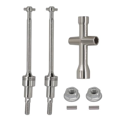 YONMFRDS RC Autoteile Für SCY 16101 16102 16103 Pro 16201 Pro 1/16 Bürstenlose Antriebswelle RC Teile Metall Vorne Hinten Antriebswelle CVD Dogbone Kits Set Ersatz Zubehör(Front) von YONMFRDS