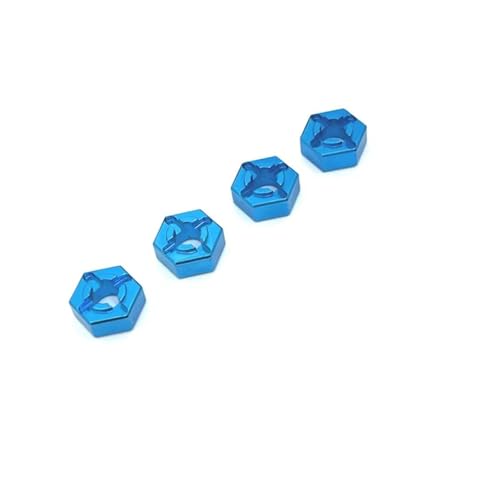 YONMFRDS RC Autoteile Für SCY Für MJX 14301 14302 14303 14209 14210 H6 16207 16208 16209 16210 Für JJRC Für 1/14 1/16 Rc Auto Metall Upgrade Teile 12mm Hex Stecker(Blue) von YONMFRDS