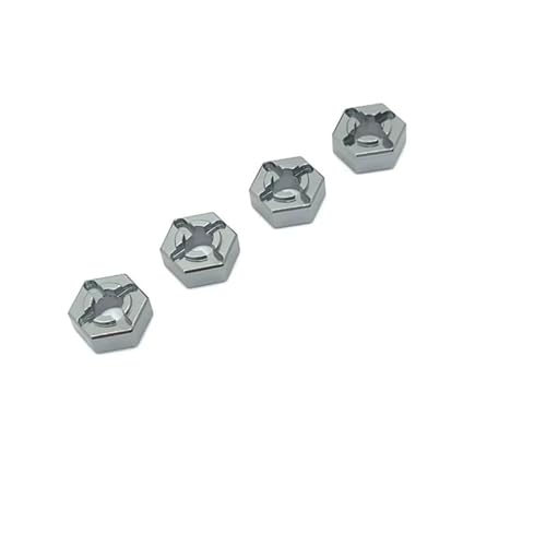 YONMFRDS RC Autoteile Für SCY Für MJX 14301 14302 14303 14209 14210 H6 16207 16208 16209 16210 Für JJRC Für 1/14 1/16 Rc Auto Metall Upgrade Teile 12mm Hex Stecker(Gray) von YONMFRDS