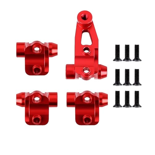 YONMFRDS RC Autoteile Für TRX-4 1/10 8227 RC Crawler Auto Upgrade Teile Metall Messing Achse Halterung Set Suspension Links Ständer Modifikation RC Auto Zubehör(Red) von YONMFRDS