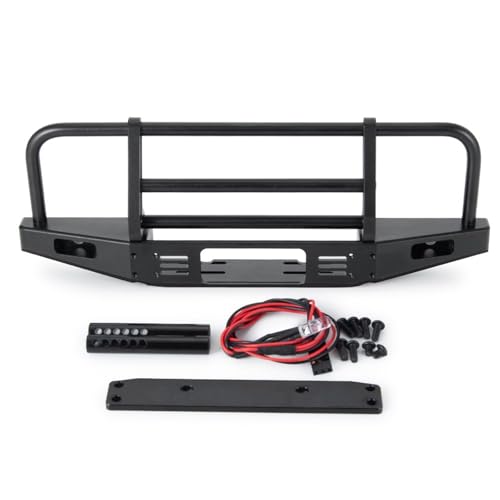 YONMFRDS RC Autoteile Für TRX-4 1/10 RC Crawler Auto Modell Teile Ersatz Metall Front Stoßstange Anti Kollision Mit Lichter Dekoration RC Auto Zubehör(Type A) von YONMFRDS
