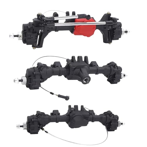 YONMFRDS RC Autoteile Für TRX-4 6WD Für 1:10 RC Crawler Upgrade Komplette Vorne Mitte Hinten Differential Portal Achse Mit T-Lock Hohe Bodenfreiheit(Front Middle Rear) von YONMFRDS