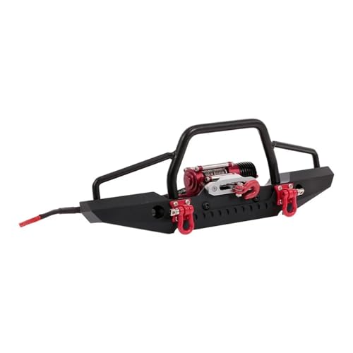 YONMFRDS RC Autoteile Für TRX-4 Für TRX4 Für TRXs Für Axial Für SCX10 RC Crawler Car Teile Stoßstange Metall Mit Winch 2 Light Fernbedienungsprosempfänger(B) von YONMFRDS
