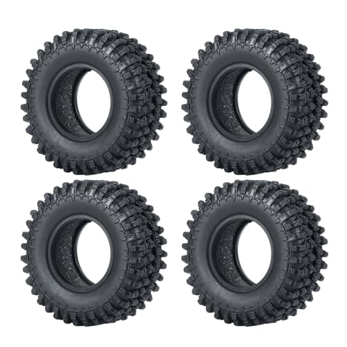 YONMFRDS RC Autoteile Für TRX-4M 1/18 Für Axial Für SCX24 Für AXI90081 1/24 RC Crawler Auto Upgrade Teile 1,0 Zoll Weiche Gummi Rad Reifen 50/54/58/62/64/65mm Auto Zubehör(A 50mm) von YONMFRDS