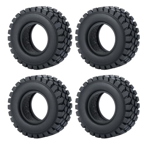 YONMFRDS RC Autoteile Für TRX-4M 1/18 Für Axial Für SCX24 Für AXI90081 1/24 RC Crawler Auto Upgrade Teile 1,0 Zoll Weiche Gummi Rad Reifen 50/54/58/62/64/65mm Auto Zubehör(B 50mm) von YONMFRDS