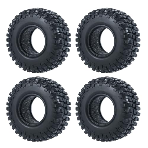 YONMFRDS RC Autoteile Für TRX-4M 1/18 Für Axial Für SCX24 Für AXI90081 1/24 RC Crawler Auto Upgrade Teile 1,0 Zoll Weiche Gummi Rad Reifen 50/54/58/62/64/65mm Auto Zubehör(C 54mm) von YONMFRDS