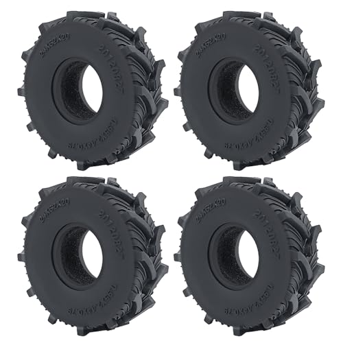 YONMFRDS RC Autoteile Für TRX-4M 1/18 Für Axial Für SCX24 Für AXI90081 1/24 RC Crawler Auto Upgrade Teile 1,0 Zoll Weiche Gummi Rad Reifen 50/54/58/62/64/65mm Auto Zubehör(I 62mm) von YONMFRDS