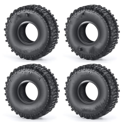 YONMFRDS RC Autoteile Für TRX-4M 1/18 Für Axial Für SCX24 Für AXI90081 1/24 RC Crawler Auto Upgrade Teile 1,0 Zoll Weiche Gummi Rad Reifen 50/54/58/62/64/65mm Auto Zubehör(J 62mm) von YONMFRDS