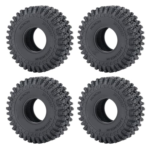 YONMFRDS RC Autoteile Für TRX-4M 1/18 Für Axial Für SCX24 Für AXI90081 1/24 RC Crawler Auto Upgrade Teile 1,0 Zoll Weiche Gummi Rad Reifen 50/54/58/62/64/65mm Auto Zubehör(M 64mm) von YONMFRDS