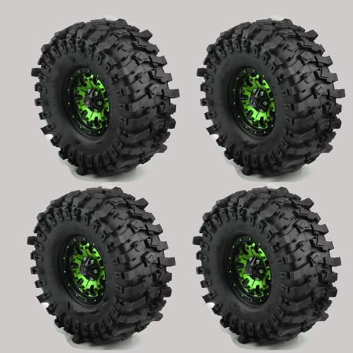 YONMFRDS RC Autoteile Für TRX4 Für Axial Für SCX10 90046 Gen8 Für Rbx10 1:10 RC Auto Teile 110 * 38 Mm 1,9 "Rad Felgen Reifen Set RC Rock Crawler Auto Dekoration Zubehör(F001) von YONMFRDS