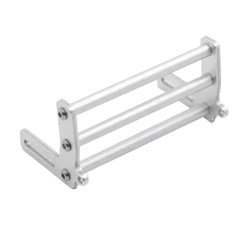 YONMFRDS RC Autoteile Für TRX4 Für SCX10 90046 1/10 RC Auto Rock Crawler Teile RC Metall Frontstoßstange Universal Schutz Dekoration Modifikation Autozubehör(Silver) von YONMFRDS