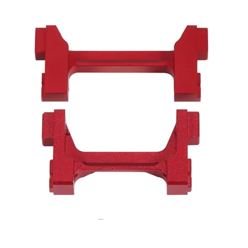 YONMFRDS RC Autoteile Für TRX4-M Für Defender Für 1/18 RC Crawler Auto Für Chassis Upgrade Teile 5,8g CNC Aluminium Vorne Hinten Stoßstange Montieren Schutz Ständer(Red) von YONMFRDS