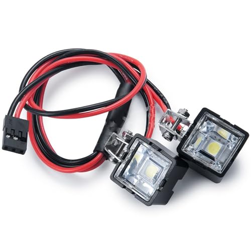 YONMFRDS RC Autoteile Für TRX4 TRX6 Für Axial Für SCX10 Für Wraith 1/10 RC Auto Lichter Scheinwerfer Scheinwerfer RC Crawler Auto Teile Dekoration Auto Zubehör(Square) von YONMFRDS
