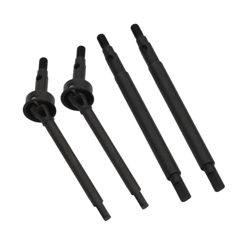 YONMFRDS RC Autoteile Für TRX4M Für TRX4-M Metall Vordere Und Hintere Antriebswelle CVD Antriebswelle Für 1/18 RC Crawler Auto Upgrade Teile Zubehör(Black,Front+Rea) von YONMFRDS