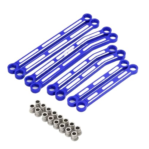 YONMFRDS RC Autoteile Für Trx4m 1/18 RC Crawler Auto Upgrades Teile 8 Stücke Metall High Clearance Suspension Link Rod Set 9749 Fernbedienung Auto Upgrade Teile(Blue) von YONMFRDS