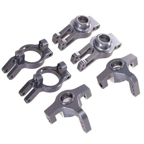 RC Autoteile Für WLtoys 1/10 104009 1/12 12401 12402-A 12403 12404 12409 RC Auto Teile Metall Upgrade Refit C Block Lenkung Tasse Hinten Tasse 3 Stück Set(Titanium) von YONMFRDS