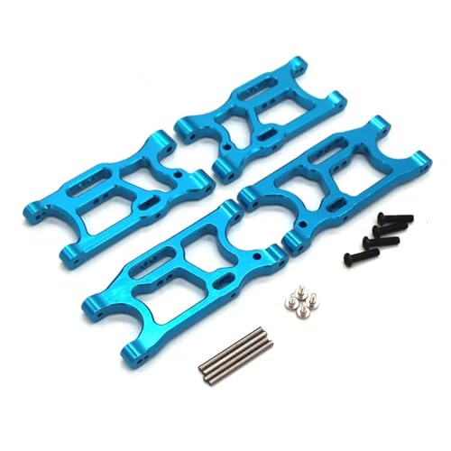 YONMFRDS RC Autoteile Für WLtoys 124007 124008 124010 124017 124019 144001 144016 144018 RC Fernbedienung Auto Metall Vorderen Und Hinteren Schwinge Teile(Blue) von YONMFRDS