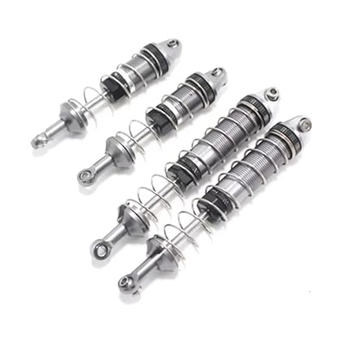 YONMFRDS RC Autoteile Für WLtoys 12428 12429 12423 Für FY01 02 03 04 05 Für 1/12 RC Auto Crawler Upgrade Teil Metall Öl Gefüllt Vorne Hinten Stoßdämpfer(Gray) von YONMFRDS