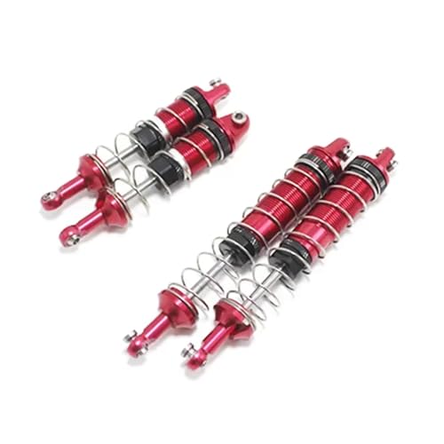 YONMFRDS RC Autoteile Für WLtoys 12428 12429 12423 Für FY01 02 03 04 05 Für 1/12 RC Auto Crawler Upgrade Teil Metall Öl Gefüllt Vorne Hinten Stoßdämpfer(Red) von YONMFRDS