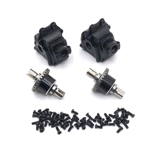 YONMFRDS RC Autoteile Für WLtoys 144001 144010 144002 124010 124016 124017 124018 124019 Metallgetriebe Metalldifferential Upgrade-Änderung RC-Autoteile Zubehör(Black) von YONMFRDS
