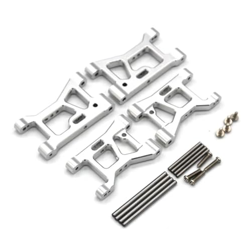 RC Autoteile Für WLtoys 184016 1/18 RC Metall Upgrade Teile Fernbedienung Autos Vorne Und Hinten Saum Arm Teile Dekoration Modifikation RC Auto Zubehör(Silver) von YONMFRDS