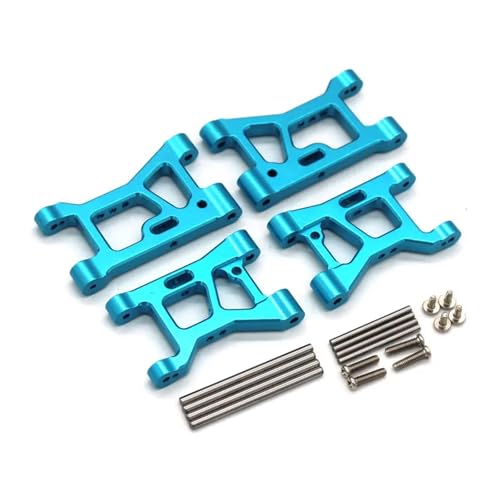 YONMFRDS RC Autoteile Für WLtoys 184016 RC 1/18 Metall Upgrade Teile Für Fernbedienung Autos Vorne Und Hinten Saum Arm Teile(Blue) von YONMFRDS