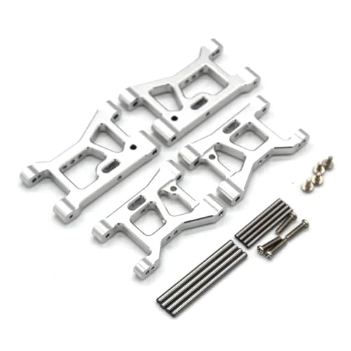 YONMFRDS RC Autoteile Für WLtoys 184016 RC 1/18 Metall Upgrade Teile Für Fernbedienung Autos Vorne Und Hinten Saum Arm Teile(Silver) von YONMFRDS